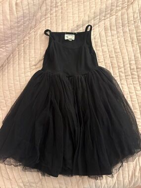 Girls Black Tulle Party Dress - Unbranded